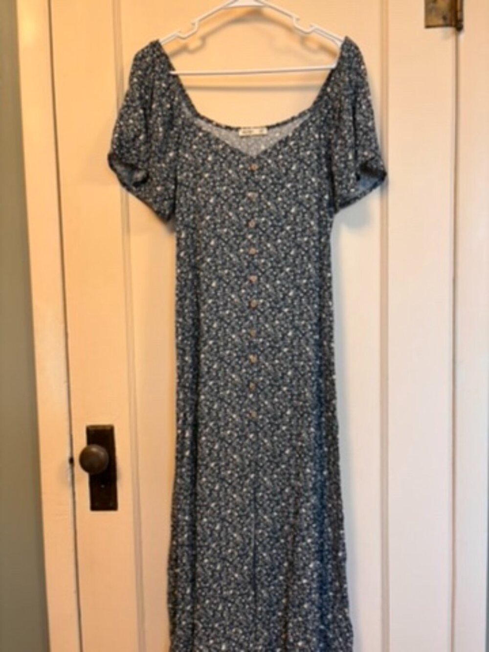 Sexy Sozy Trad Prairie Leg Slit Ditzy Print Dress
